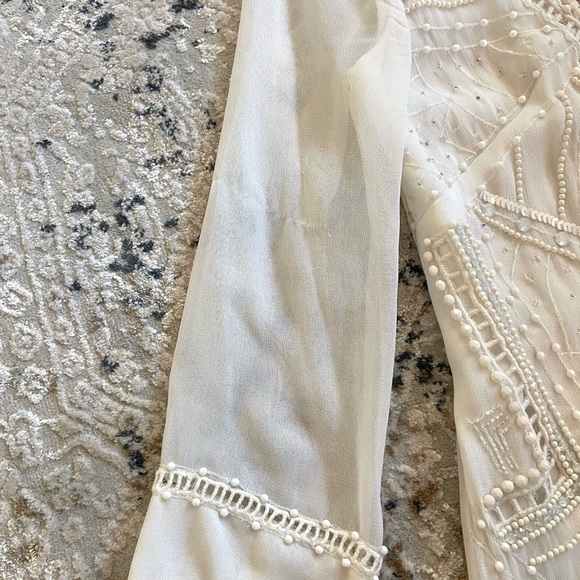 French Connection White Beaded Shift Dress - Picture 4 of 7